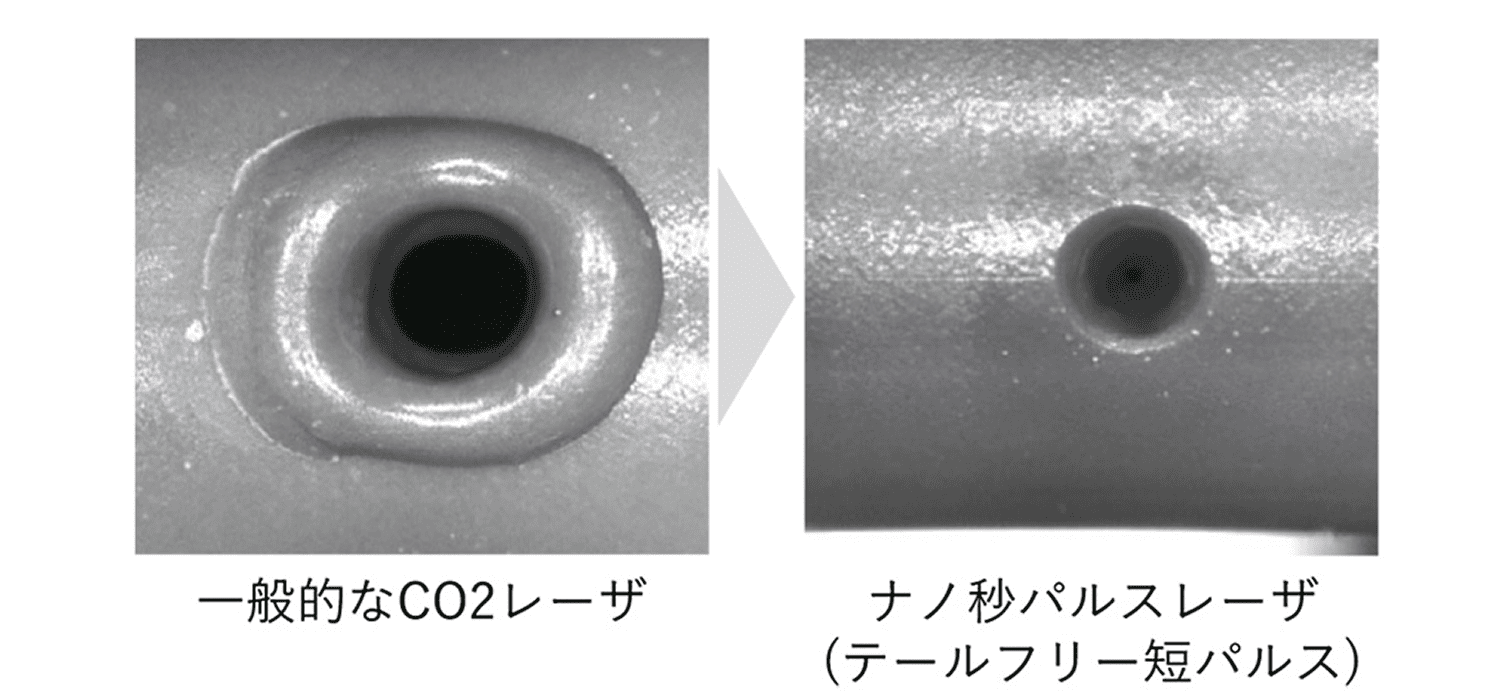 Nsecレーザ 加工例